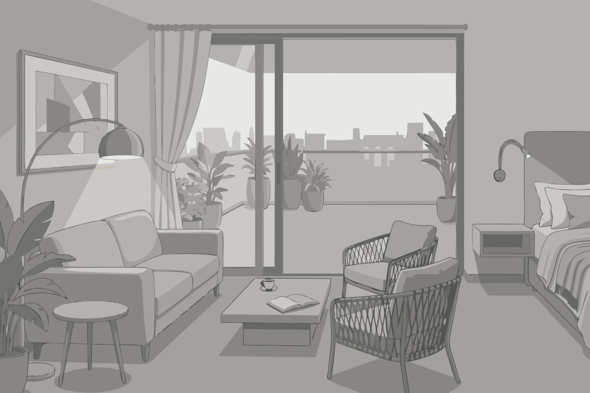 Zweibettzimmer mit Meerblick